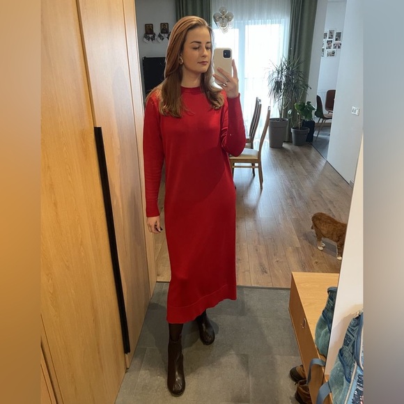 ZARA BLOGGER FAVORITE LONG KNIT DRESS - Picture 2 of 6